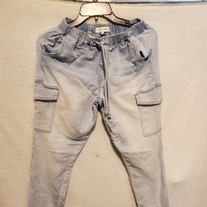 Womens size small denim 3/4 joggers